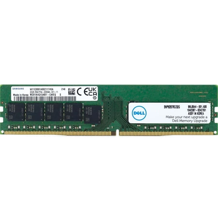 SNP9D57RC Dell 32GB PC4-25600AA-E 2RX8 DDR4-3200 Ram Module